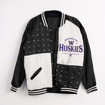 Washington Huskies Inner Drive Rhinestone Varsity Jacket