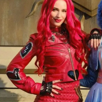 Wicked Wonderland Descendants Princess Red Leather Jacket