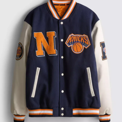 Chenille Logo New York Knicks Varsity Jacket