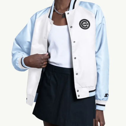 Chicago Cubs Blitz Blue and White Jacket
