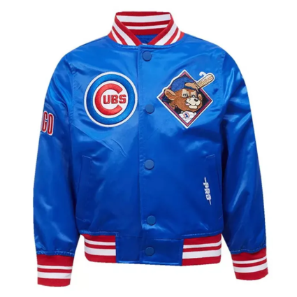 Chicago Cubs Classic Rib Royal Satin Jacket