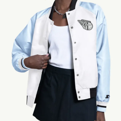 Cleveland Guardians Blitz Blue and White Jacket