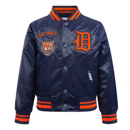 Detroit Tigers Boys Navy Retro Classics Jacket