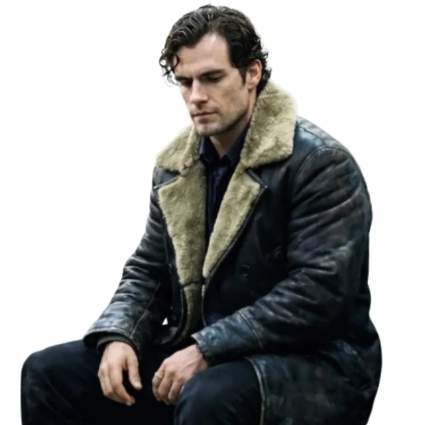 Henry Cavill Highlander Shearling Leather Coat