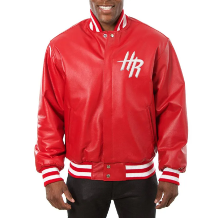Houston Rockets Red Leather Jacket
