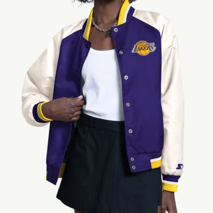 Los Angeles Lakers Blitz Purple and White Jacket
