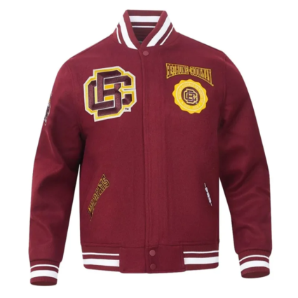 Maroon Wool Bethune Cookman Wildcats Varsity Jacket