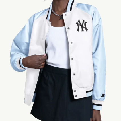 New York Yankees Blitz Blue and White Jacket