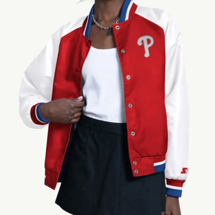 Philadelphia Phillies Blitz Red and White Jacket