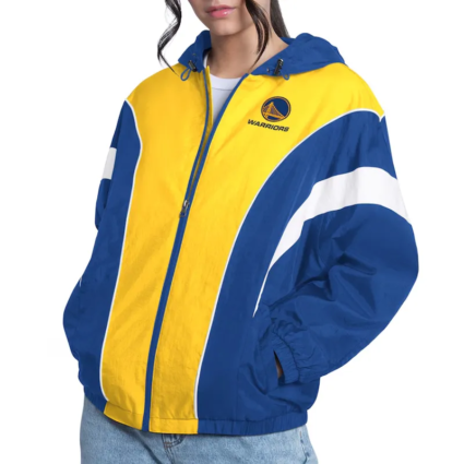 Royal Gold Golden State Warriors Quarterback Jacket