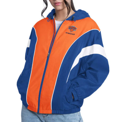 Royal Orange New York Knicks Quarterback Jacket