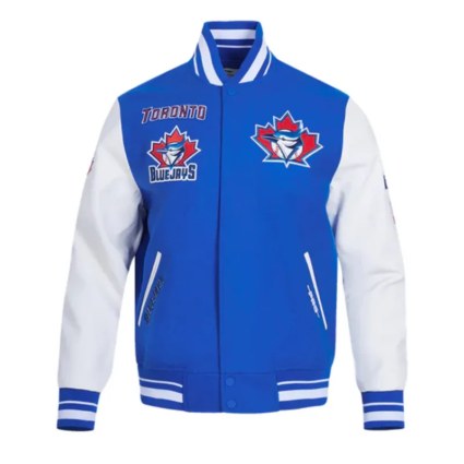 Blue White Toronto Blue Jays Retro Classic Varsity Jacket