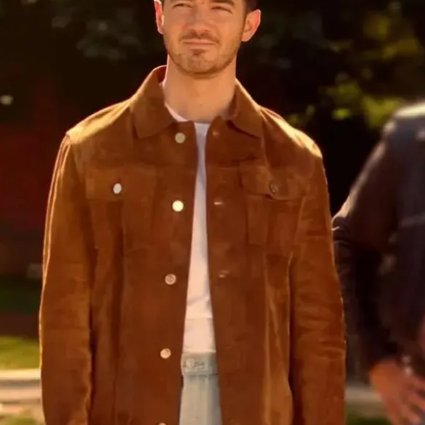 Camp Rock 3 Shane Gray Brown Suede Jacket