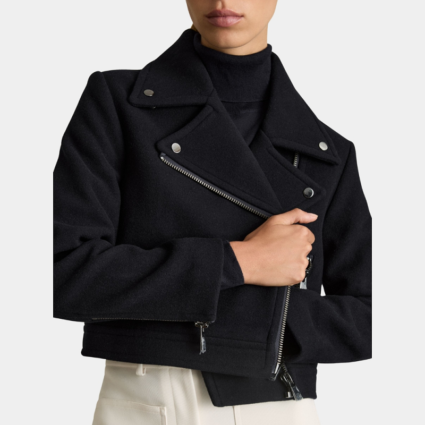Minnie Driver Run Away Ingrid Greene Wool Black Jacket