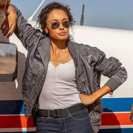 NCIS Sydney S03 Olivia Swann Gray Bomber Jacket