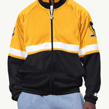 Pittsburgh Penguins Veteran Gold and Black Track Jacket
