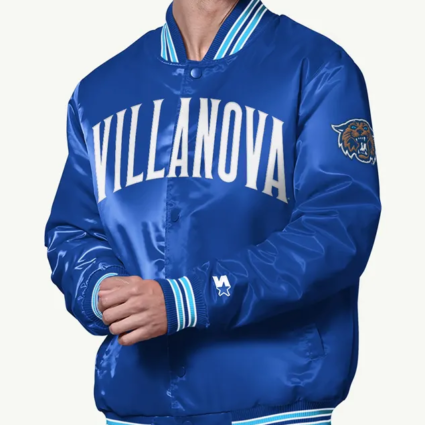 Villanova Wildcats Royal Blue Satin Varsity Jacket