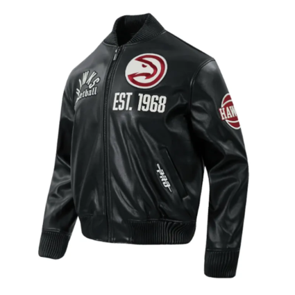 Atlanta Hawks Modern Originals Varsity Leather Jacket