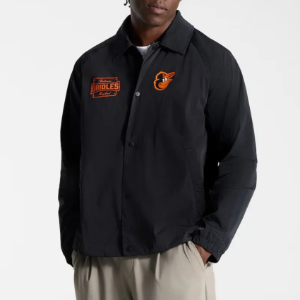 Black Baltimore Orioles Coaches Jacket