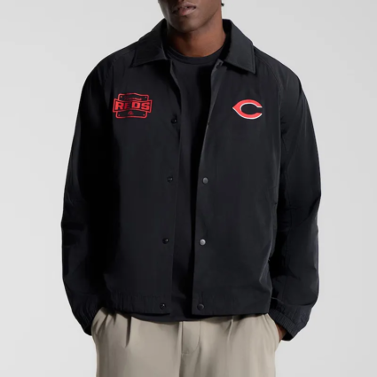 Black Cincinnati Reds Coaches Jacket