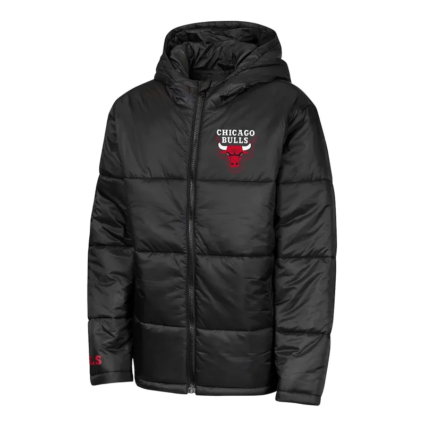 Chicago Bulls Black Puffer Jacket