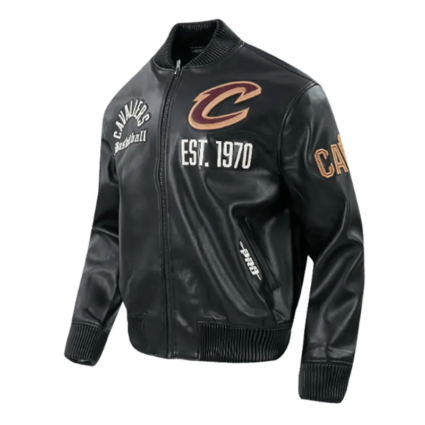 Cleveland Cavaliers Modern Originals Varsity Leather Jacket