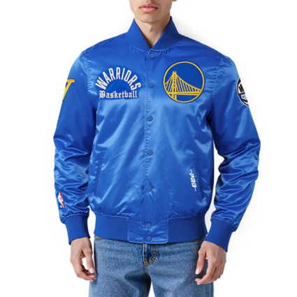 Golden State Warriors Modern Originals Royal Satin Jacket