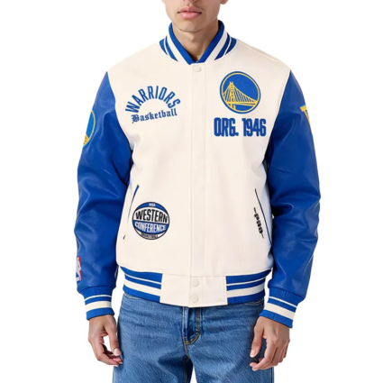 Golden States Warriors Modern Originals Varsity Jacket