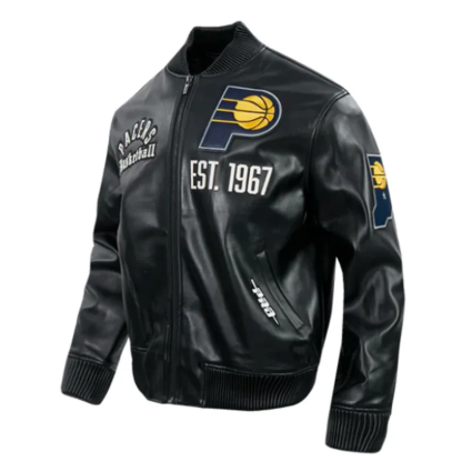Indiana Pacers Modern Originals Varsity Leather Jacket