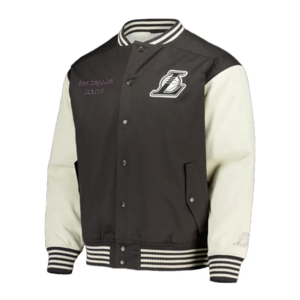 LA Lakers Elements Classic Pewter Varsity Jacket