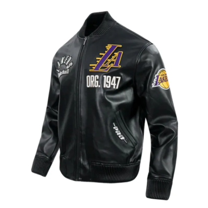 Los Angeles Lakers Modern Originals Varsity Leather Jacket