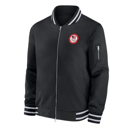 Team USA Black Bomber Jacket