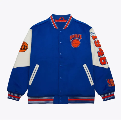 Egypt Dean NY Knicks Victory Parade Varsity Jacket