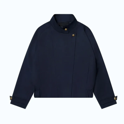 Jujutsu Kaisen Asymmetrical Zipper Navy Jacket