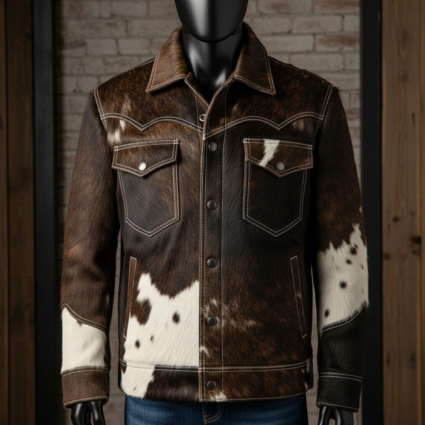 Genuine Cowhide Hair On Western Jacket