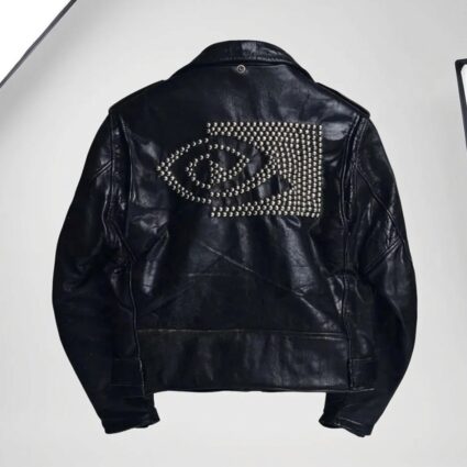 Jensen Huang NVIDIA Black Studded Leather Jacket