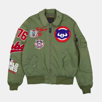MA-1 Chicago Cubs Collared Bombers Jacket