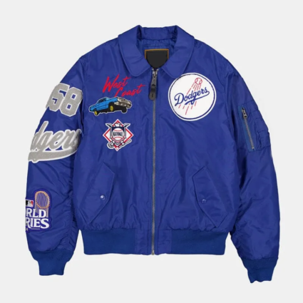 MA-1 Los Angeles Dodgers Collared Bomber Jacket