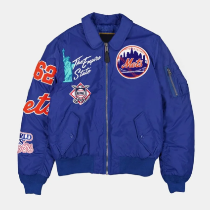 MA-1 New York Mets Collared Bomber Jacket
