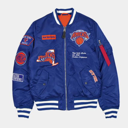 NY Knicks MA-1 Blue Bomber Jacket